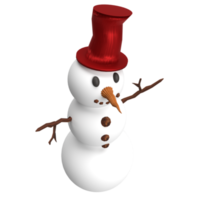 The snow man 3d render png image