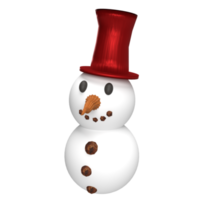 The snow man 3d render png image