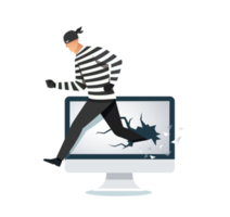 hacker, dief hacken in een computer png