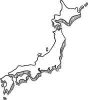 Hand Drawn of Japan 3D Map png