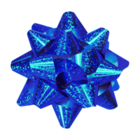 Blue Holiday Bow Present Gift Wrapping Icon png