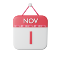 3d rendere calendario icona png