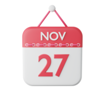 ícone de calendário de renderização 3D png