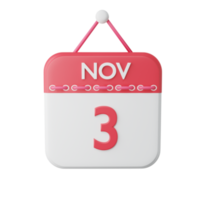 icono de calendario de renderizado 3d png