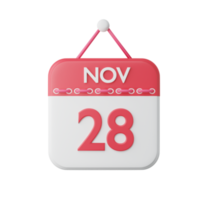 3D Rendereing Calendar icon png