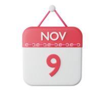 3d renderen kalender icoon png