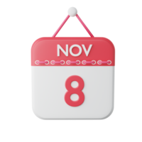 3d rendere calendario icona png