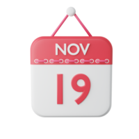 icono de calendario de renderizado 3d png