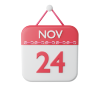 ícone de calendário de renderização 3D png