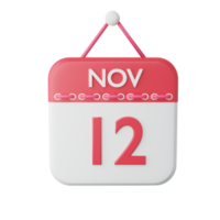 3d rendere calendario icona png