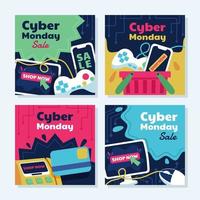 Promoting Cyber Monday Sale Event vector