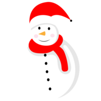 snowman wearing hat and scarf png