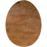 huevo de pascua acuarela marrón. forma ovalada para el diseño. transparente png imágenes prediseñadas