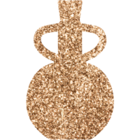 modern gouden boho keramisch vaas. transparant PNG clip art