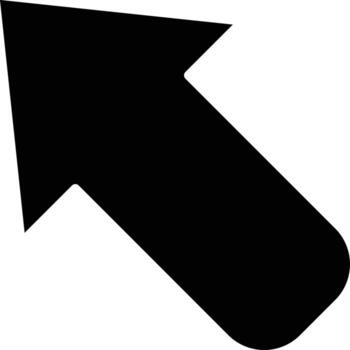 Up Left Icon Style vector