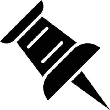 Push Pin Icon Style vector