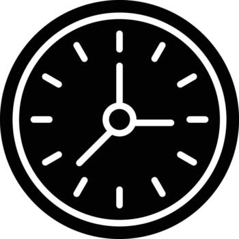 Wall Clock Icon Style vector