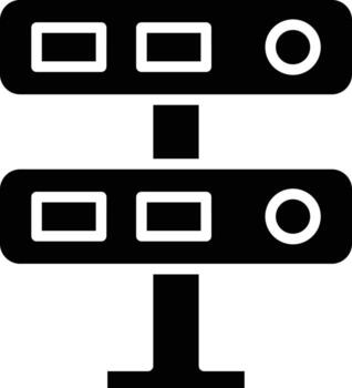 estilo de icono de servidor vector