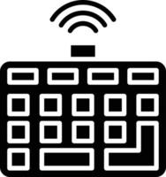 Wireless Keyboard Icon Style vector