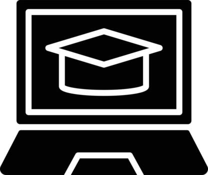 Online Learning Icon Style vector