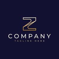 luxury premium letter Z logo design vector