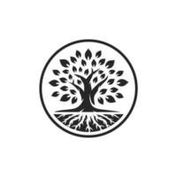 Oak tree logo design vector