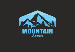 Ilustración de vector de diseño de logotipo de aventura de montaña