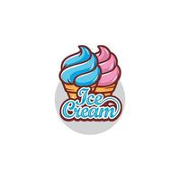 vector de diseño de logotipo de helado