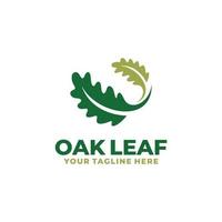 Oak leaf logo design vector