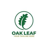 Oak leaf logo design vector