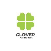 Clover simple flat logo design vector