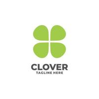 Clover simple flat logo design vector