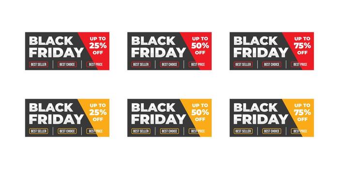Black friday vector set