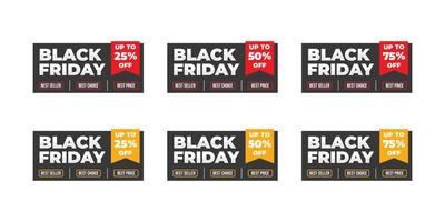 Black friday vector set