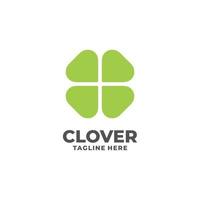 Clover simple flat logo design vector