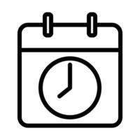 Calendar icon. Calendar sign and symbol in line style icon. vector