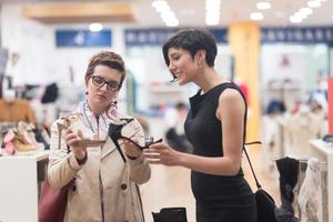 best friend shopping in big mall photo