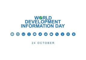 World development information day background with information icon. vector