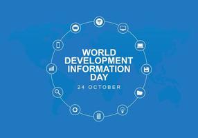 World development information day background with information icon. vector