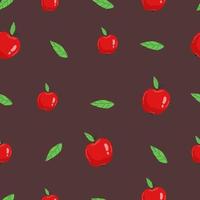 Seamless pattern with apples motif can be used in textiles, for book design, website background vector