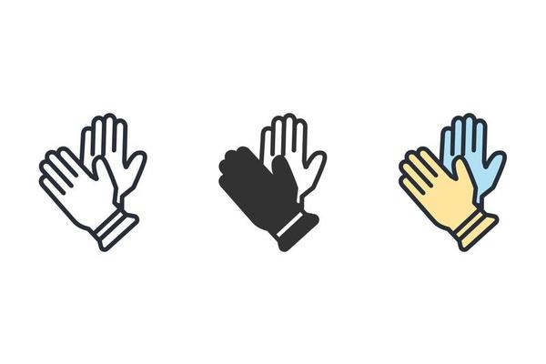 Glove icons  symbol vector elements for infographic web