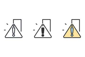 iconos de precaución símbolo elementos vectoriales para web infográfico vector