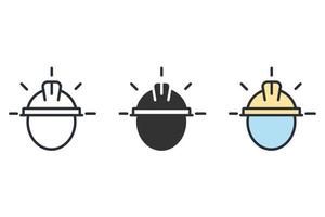 iconos de casco símbolo elementos vectoriales para web infográfico vector