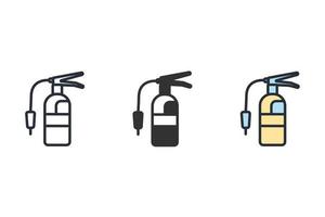 Fire extinguisher icons  symbol vector elements for infographic web