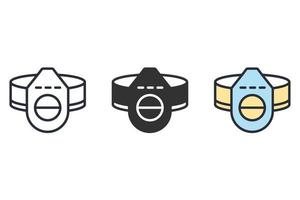 respirator icons  symbol vector elements for infographic web