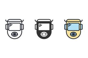 welding mask icons  symbol vector elements for infographic web