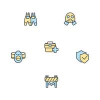 work safety icons set . work safety pack symbol vector elements for infographic web