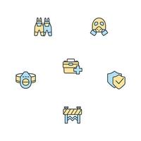 work safety icons set . work safety pack symbol vector elements for infographic web