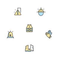 work safety icons set . work safety pack symbol vector elements for infographic web