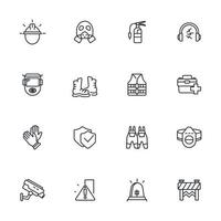 work safety icons set . work safety pack symbol vector elements for infographic web